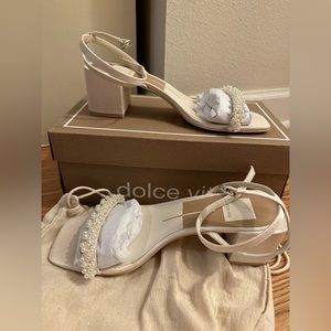 Dolce Vita Zalima Vanilla Pearl Heels Size 7.5
